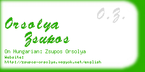 orsolya zsupos business card